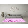 thumbnail image 3 of Ahgly Company Indoor Round Abstract Pink Modern Area Rugs, 8' Round, 3 of 4