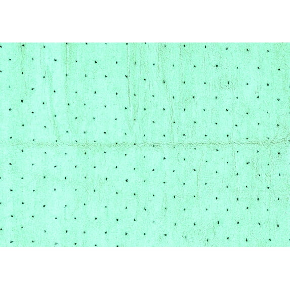 Ahgly Company Machine Washable Indoor Rectangle Solid Turquoise Blue Modern Area Rugs, 2' x 3'
