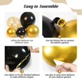 thumbnail image 3 of Kit de guirnaldas con forma de arco con forma de globo FOTIOMRG, color negro y dorado, 132 unidades con forma de estrella, 3 of 8