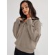 thumbnail image 3 of Sudadera Trendy Queen de gran tamaño con media cremallera para mujer, 3 of 5