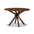 thumbnail image 4 of Baxton Studio Jessie Modern and Contemporary Grey Fabric Upholstered and Walnut Brown Finished Wood 7-Piece Dining Set, 4 of 7