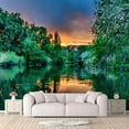 thumbnail image 2 of IDEA4WALL 6pcs Natural Landscape Peel and Stick Wallpaper Removable Wall Murals Large Wall Stickers for Home Decoration, 100"x24", 2 of 5