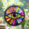 thumbnail image 2 of Pop Art Vibrant Evil Eye Ornament Sun Catcher Mountain Window Hanging, Suncatchers Lavender Wall Decor, for Women/Friends/Lover, 2025, 2025, Festive Home Accent, Memorable, 2 of 6