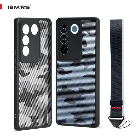 IBMRS For vivo s16/s16pro/v27/v27pro Case,Translucent Shockproof Phone Cover (Camo Black)