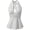 White, variant on Women's Y2K Polka Dots Tie Backless Halter Top V Neck Ruffle Hem Peplum Going Out Crop Tank Tops for Women by Awwp Black M