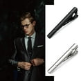 thumbnail image 4 of 4Pcs Tie Clips Set For Men Tie Bar Clip Black Silver Tone Gold Tone For Wedding Business, 4 of 6