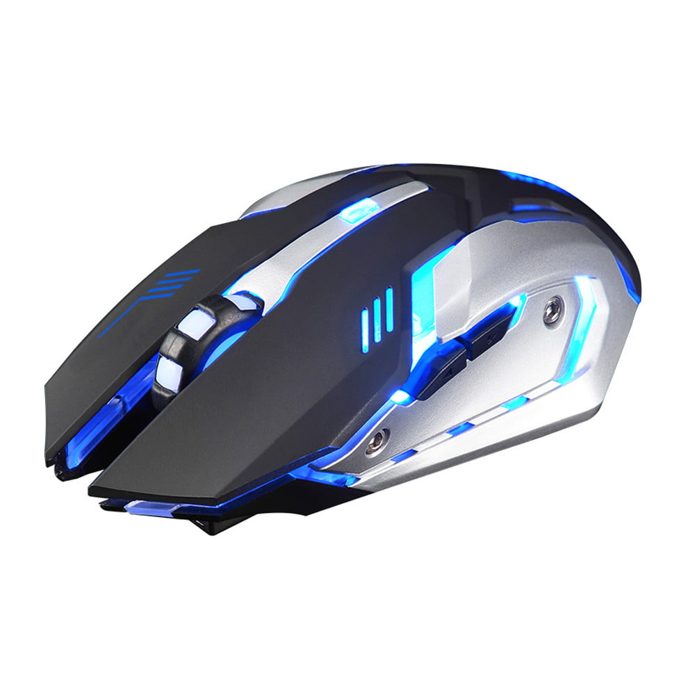 Wireless Rechargeable Silent LED Backlit USB Optical Ergonomic Gaming Mouse 