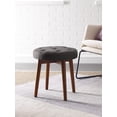 thumbnail image 2 of Elle  Decor Penelope Round Tuft Stool Graphite, 2 of 6