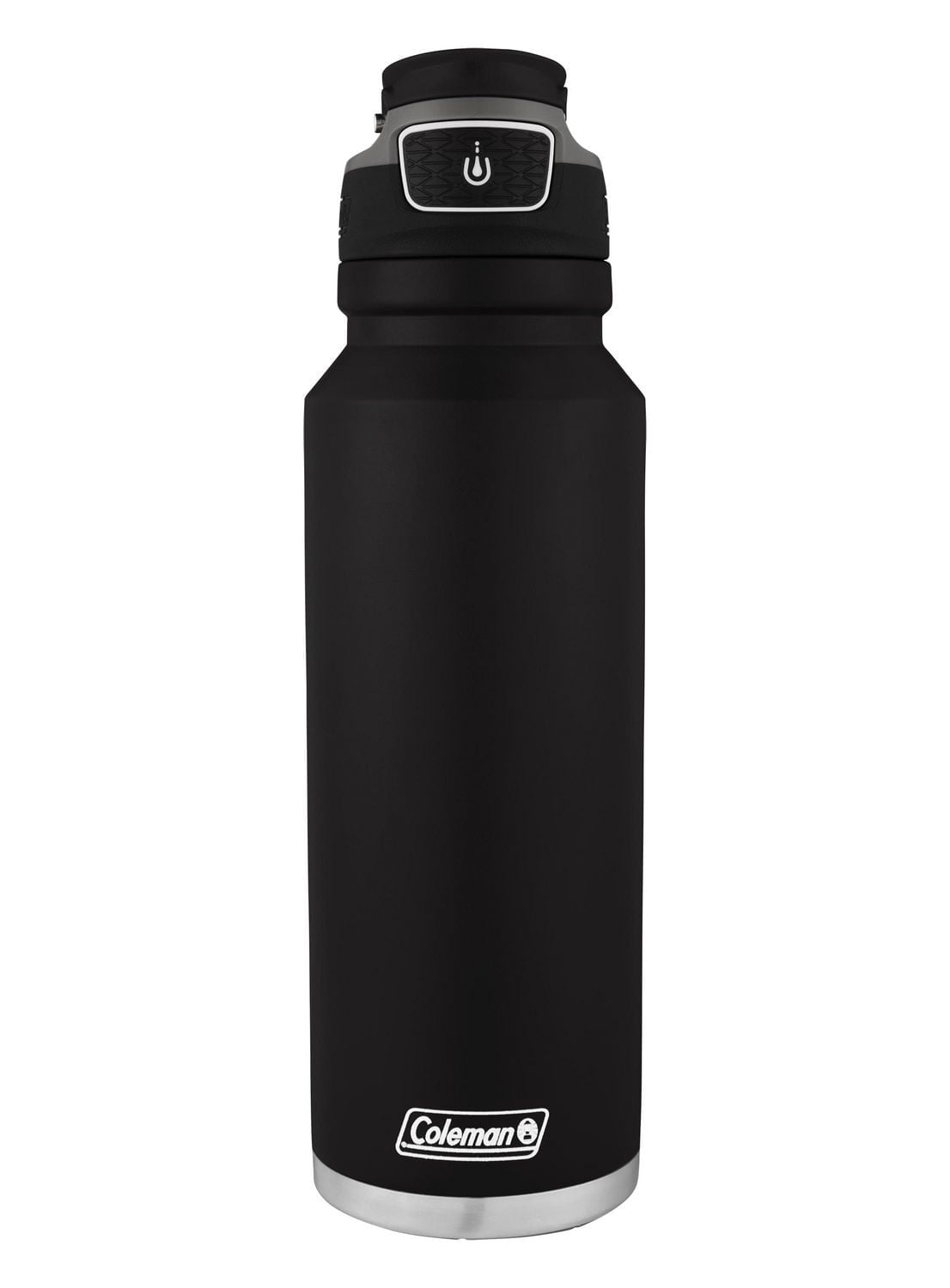 Coleman FreeFlow AUTOSEAL® 40oz Stainless Steel Water Bottle, Black, 40oz/1.2L, BPA Free