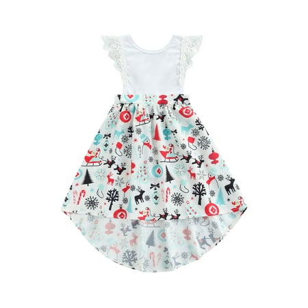 

Seyurigaoka Baby Girl Sister Christmas Romper Lace Sleeve Bodysuit Tutu Dress