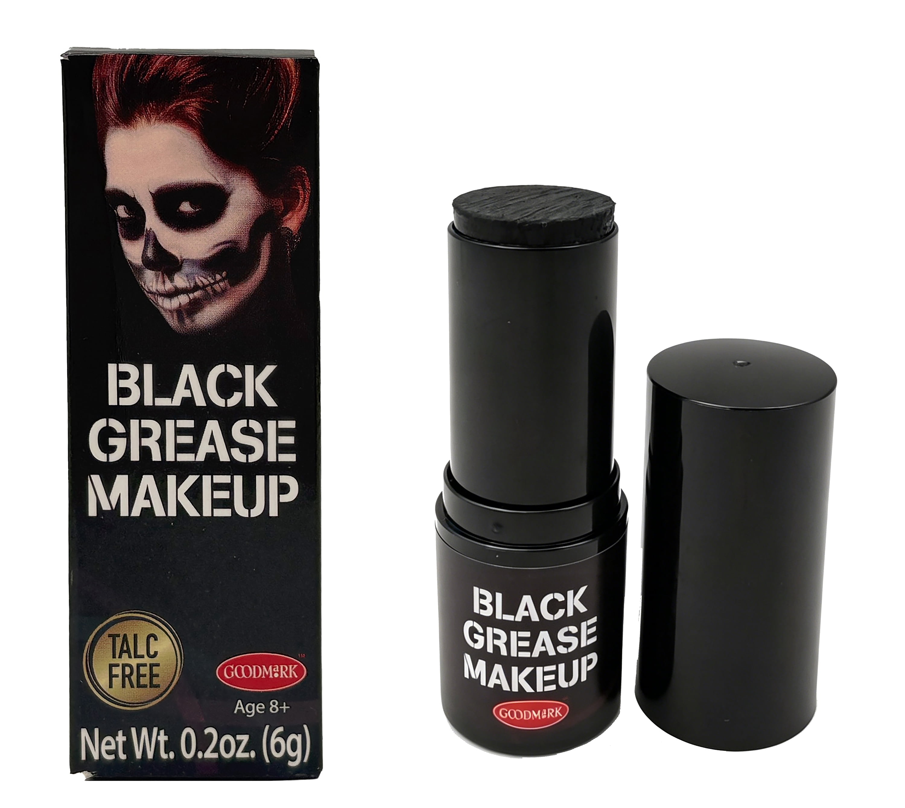 Grease Makeup, Black, 0.2oz, Halloween Makeup for Adults by Goodmark