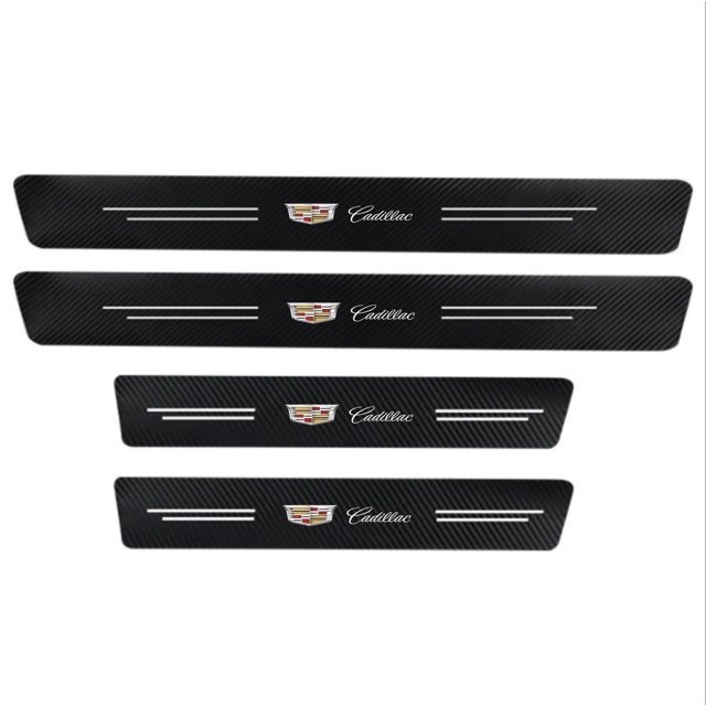Car Rear Bumper Guard Universal Black Rubber Anti-Scratch Entry Guard - Cadillac (Two Pieces)