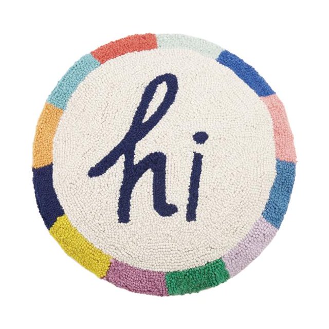 Peking Handicraft 30APS19C16RD 16 in. Salut Crochet Oreiller Rond&44; Multi Couleur