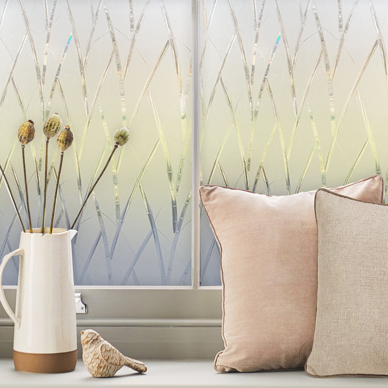 RoomMates Studio Clear Bamboo Privacy Window Film
