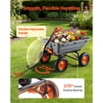 thumbnail image 6 of KFFKFF Heavy Duty Garden Cart, 1500lbs Capacity Poly Dump Cart, 90° Quick-Release Mechanism, Adjustable Handle, 270° Rotating Bearings, for Transporting Plants, Soil, and Crops, 6 of 9