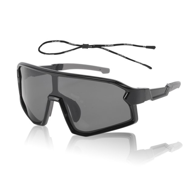 1 juego de gafas de montar para motocicleta Tri-Acetato de Celulosa UV400 gafas de sol para deportes al aire libre para motocross, bicicleta de tierra, ATV, lente negra, marco negro y gris