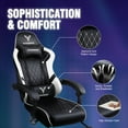 thumbnail image 6 of GTPLAYER Gaming Chair Ergonomic Computer Desk Chair with Footrest and Lumbar Support, White, 6 of 7