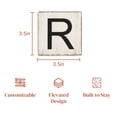 thumbnail image 3 of Stiles Crossword Letter Tiles, Wooden Wall Decor, 3.5 Inch, Rustic, Letter R, 3 of 7