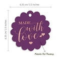 thumbnail image 6 of Inkdotpot Pack Of 100 Made With Love Wedding Favor Paper Tags Craft Real Rose Gold Foil Hang Tags, 6 of 6