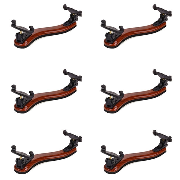 6X Soporte de Hombro de Violín Profesional 3/4 4/4 Ajustable de Madera de Arce Soporte de Hombro de Violín Accesorios de Piezas de Violín
