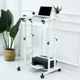 thumbnail image 2 of UNICOO® Portable Standing Desk on Wheels, Height Adjustable Mobile Standing Desk, Versatile Standing Portable Desk for Home Office, Rolling Sit-Stand Workstation, Ergonomic Design (U101-WW), 2 of 7