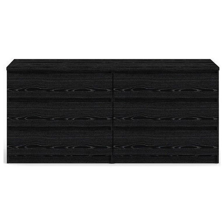 Scottsdale 6-Drawer Wood Double Dresser for Bedroom, Black