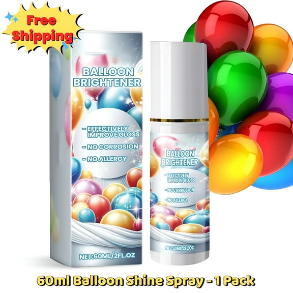 RAGUPEL Balloon Shine Spray 60ml - High-Gloss Spray for Latex,Helium & Foil Balloons | Waterproof,No Towels Needed,Smudge-Free Formula | Shine Balloon Spray for Party Decorations & Events (1 Pack)