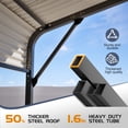 thumbnail image 5 of 20'x20' Galvanized Steel Carport Canopy, Heavy Duty Triangle Reinforced Frame, UV-Proof Waterproof Roof, Large Capacity for Car, SUV, Boat, Tractor, 5 of 8