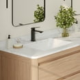 thumbnail image 5 of Stylish Undermount 20 ¾"Wx 15 ½"D White Porcelain Rectangular Bathroom Sink with 2 overflow rings P-200, 5 of 10