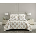 thumbnail image 3 of Chic Home Breana 2 Piece Quilt Set Floral Medallion Print Design Bedding - Pillow Sham Included, Twin, Taupe, 3 of 6