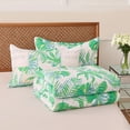 thumbnail image 4 of HGmart Tropical green leaves Queen 3 Piece Comforter Set, Microfiber Filling, Luxury Soft Breathable Bed Set for All Seasons, 4 of 5