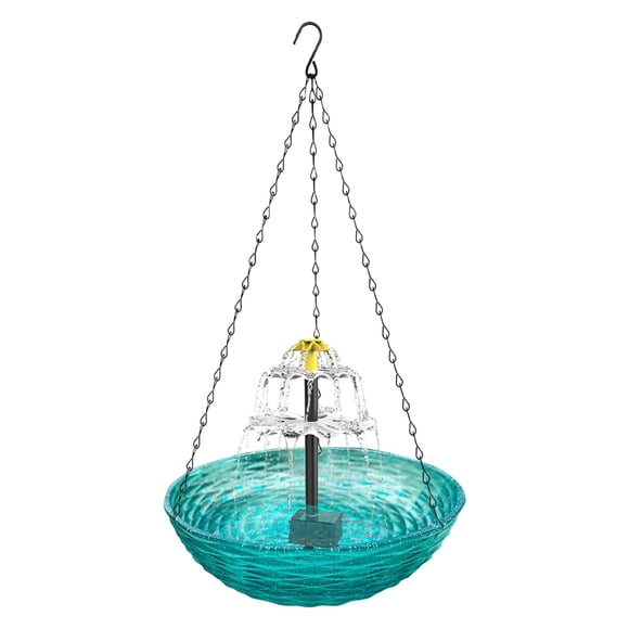 Solar Hanging Bird Bath for Outdoor Garden with Solar Large Capacity Easy and Bird for Yard Outdoor Use