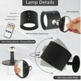 thumbnail image 4 of USB Rechargeable LED Lights with Remote 3 Color Temperatures Brightness Dimmable 360 Rotatable Magnetic Installation B, 4 of 5
