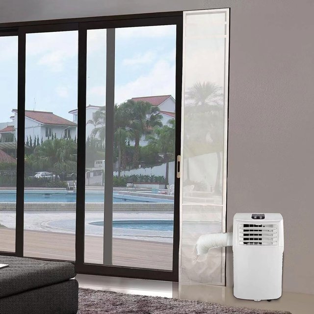 HOOMEE - Sello de ventana deslizante y ajustable para ventana con tubo para aire acondicionado portátil (14 x 91 pulgadas) - nuevo: 35 x 232 cm - US