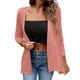 thumbnail image 3 of Tops bonitos,Cárdigan informal de manga larga para mujer, top holgado con cuello en V, mezcla de poliéster y elastano, ideal para uso diario, sopatenor, 3 of 9