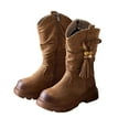 thumbnail image 2 of Girls Tassel Boots Children Long Boots Lined Boots for Kids Big Girls Winter Boots Casual Boots Outdoor Boots Play Boots Martin Boots, 2 of 8