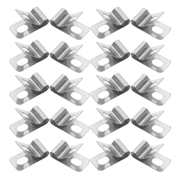HOOWIFFY 100Pcs Stainless Steel Metal Wire Fence Clips for Quick and Easy Installation Fixing Accessories
