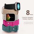 thumbnail image 3 of Tianle 8 Pack Bands for Women Apple Watch 40mm 41mm 38mm 42mm 44mm 45mm 49mm iWatch Series 9 8 7 6 5 4 3 Ultra 2/1 SE SE 2nd, Soft Silicone Floral Engraved Dressy Wrist Straps, 3 of 8