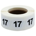 thumbnail image 1 of Circle Dot Number 17 Stickers | 0.75" Inch Round | 500 Pack, 1 of 3