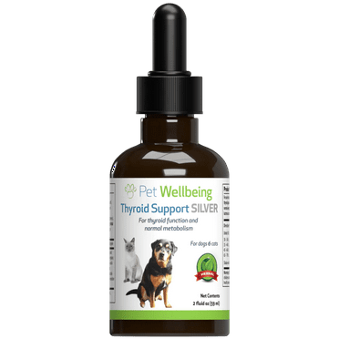 Pet Wellbeing Natural Thyroid Support for Dog Hypothyroidism - Thyroid Support Silver 2oz (59ml)
