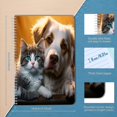 thumbnail image 2 of Spiral Notebook,College Ruled Journal,8.26" x 5.71" 50 Sheets/100 Pages,2 Pack - Cute Cat And Dog Sitting together on The Table, 2 of 7