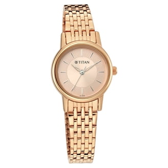 Titan Rose Gold and Silver Women\'s Watch Titan Aura Quartz Analog Rose Gold Dial Rose Gold Stainless  main image 4