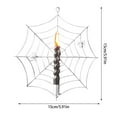 thumbnail image 2 of Spider Web Taper Candle Holder Gothic Metal Hanging Tealight Stand Halloween Decorations for Outdoor Indoor Home Party Decor Wall Mounted Sconce with Detailed Spiderweb Ornamental Design, 2 of 7
