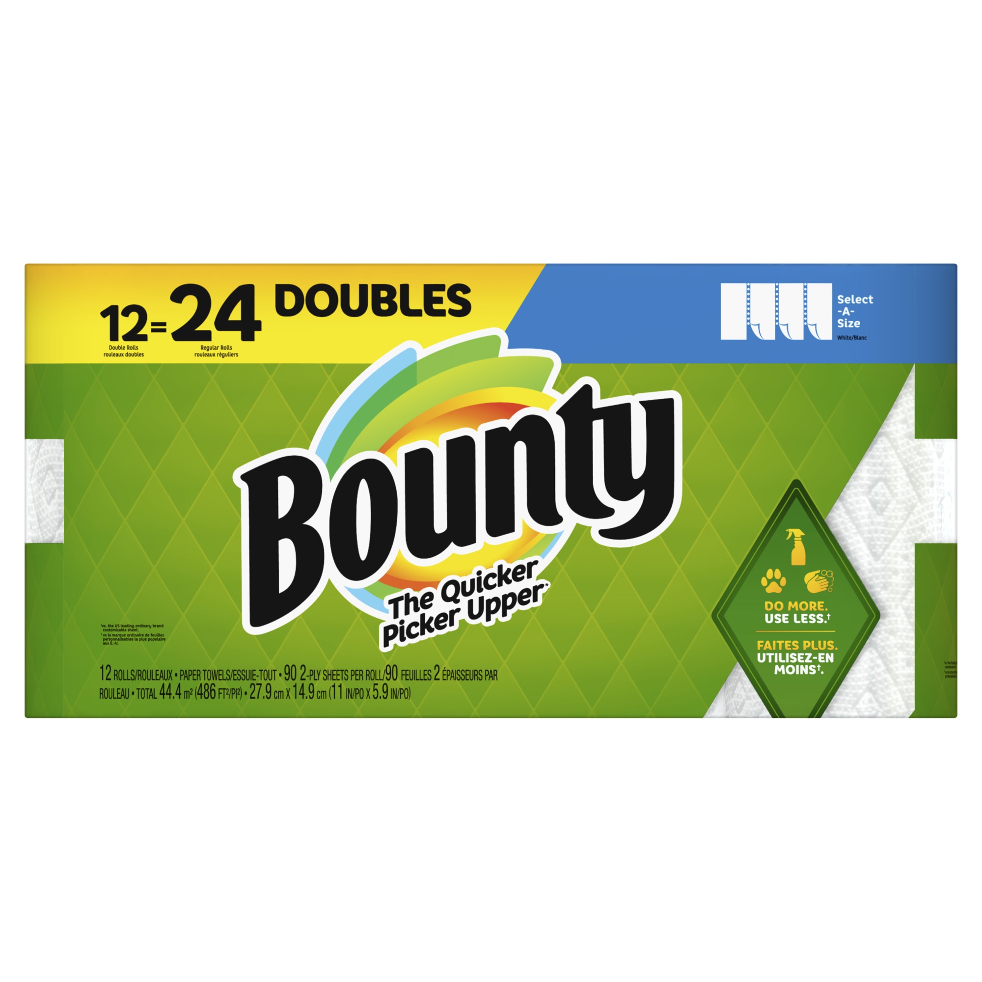 Bounty Select-A-Size Paper Towels, 12 Double Rolls