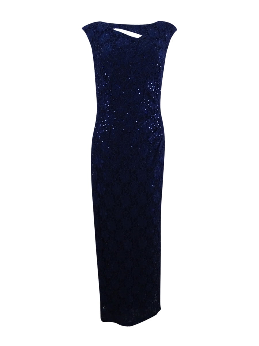 connected sequined lace cutout sheath dress