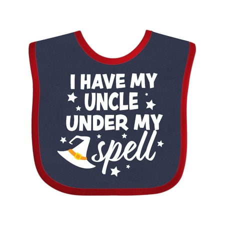 

Inktastic I Have My Uncle Under My Spell with Cute Witch Hat Gift Baby Boy or Baby Girl Bib
