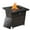 Black 1, variant on XXLYY Outdoor square Propane Fire Pit Table, 28-nch Patio Table with 50,000 BTU Burner, Decorative Volcanic Stones & Protective Cover for Outside Patio Deck Garden Backyard