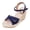 Blue, variant on Womens Cross-Band Platform Wedge Dressy Sandals 2026 Fashion Casual Suede Open Toe Ankle Strap Espadrilles Chunky Heeled Dress Shoes Summer Beige Size 8