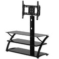 thumbnail image 7 of Better Home Products Rosa Swivel Mount Glass TV Stand for 60-inch TV in Black, 7 of 7