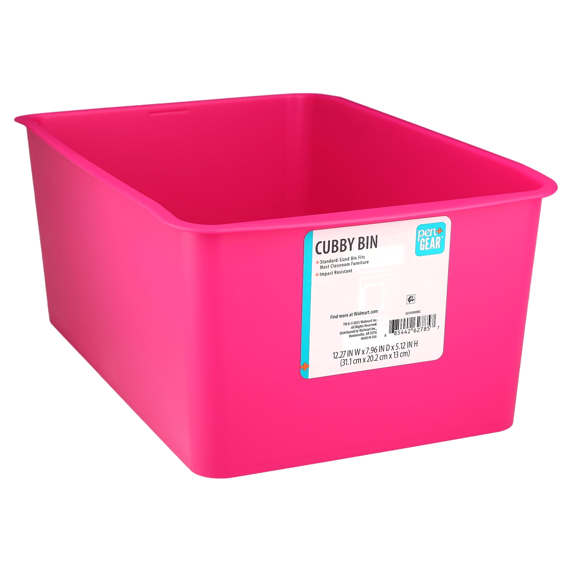 Pen+Gear Cubby Bin, 12.27 x 7.96 x 5.12 in, Tropical Blossom